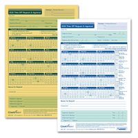 ComplyRight 2020 Time Off Request and Approval Form, Small (5 1/2" x 8 1/2"), 2-Part, Pack of 50