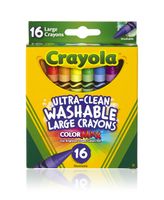 Crayola Washable Crayons, Large, 16 Count