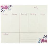 Graphique Purple Watercolor Weekly Notepad, Weekly Organizer Notepad w/ 80 Tear-Off Weekly Sheets, Perfect Organizer, 9.75" x 8"