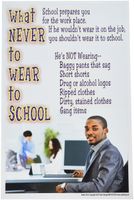 Poster #194 What Never to Wear to School Series of Dress Code Posters: On The Job Training Posters for Teens