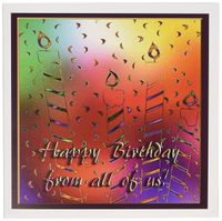 3dRose Colorful Candles Happy Birthday from Us All 6 x 6 Inches Greeting Cards, Set of 12 (gc_13038_2)