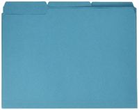 Smead Interior File Folder, 1/3-Cut Tab, Letter Size, Teal, 100 per Box (10291)