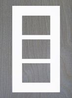 11x20 Picture Frame Matting (Fits Most XL Concealed Cabinets) (White with 3 5x7s)