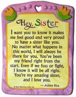 Sculpted Magnet: Hey Sister I Want You to Know, 3.0" x 3.5"