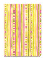 Tree-Free Greetings Eco Journal, 5.5 x 7.5 Inches, 160 Ruled Pages with Flexi Cover and Squares and Stripes Art by Debbie Mumm (72257)