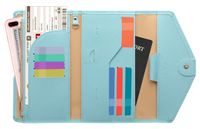 Zoppen Multi-purpose Rfid Blocking Travel Passport Wallet (Ver.4) Tri-fold Document Organizer Holder, 23 Paradise Blue