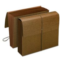 Smead Partition Expanding File Wallet with Flap and Cord Closure, 6 Pockets, 5-1/4" Expansion, Letter Size, Redrope, 10 per Box (72473)
