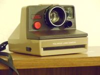 Polaroid SX-70 Land SUPER CLINCHER Tan Instant Film Camera