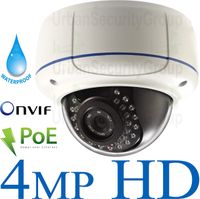 USG Business Grade 4MP Ultra HD IP Dome Security Camera : 2.8-12mm Vari-Focal Lens : Power Over Ethernet : ONVIF : Vandal + Weatherproof Rated : 30x IR LEDs : Phone App