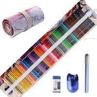 Premier Colored Pencils for Adult Coloring Book, Premium Artist Colored Pencil Set (72-Count), Handmade Canvas Pencil Wrap, Extra Accessories Included, Holiday Gift, Oil based Colored Pencil