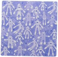 3dRose LLC 8 x 8 x 0.25 Inches Mouse Pad, Sweet Purple/White Monkeys (mp_38948_1)