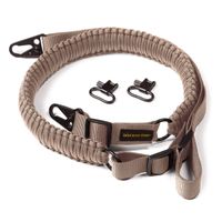 Eagle Rock Gear 550 Paracord 2 Point Gun Sling for Rifles, Shotguns, Crossbows, Airsoft, with Easy Adjustable Strap, HK Clips, Swivels, US Patent Pending (Desert Tan)