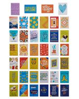 American Greetings Lunch Box Mini Notes, Trendy Happy Vibes, 40-Count
