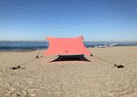 Neso Tents Grande Beach Tent, 7ft Tall, 9 x 9ft, Reinforced Corners and Cooler Pocket(Coral)
