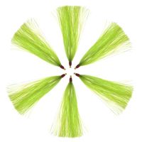 Fishing Mylar Flash Teaser Tail - 6pcs/12pcs Saltwater Bucktail Teaser, Bucktail Sliding Teaser for Teasers, Plugs, Fluke Rigs (Green,6pcs)