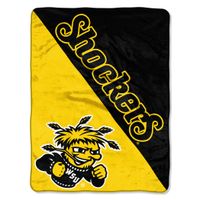 The Northwest Company Officially Licensed NCAA Wichita State Shockers Halftone Micro Raschel Throw Blanket, 46" x 60", Multi Color