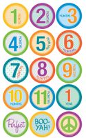 Belly Banter Baby Monthly Stickers for Girls and Boys - Baby by Month Growth Stickers for Clothing and Baby Scrapbook Keepsakes Stickers - Great Baby Shower Gift and Baby Room Stickers