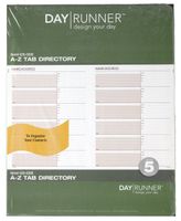 Day Runner Undated Planner Telephone and Address A-Z Tabs, 8.5 x 11 Inches (028-0200)