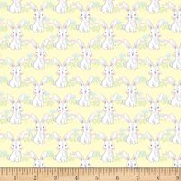 Fabric Editions Exclusive 36'' x 42'' Pre-Cut Bunny Yellow Flannel