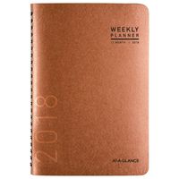 AT-A-GLANCE 70100X70-18 Weekly/Monthly Planner, January 2018 - December 2018, 4-7/8" x 8", Contemporary, Copper (70100X70)