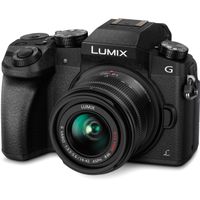 Panasonic LUMIX DMC-G7KK DSLM Mirrorless 4K Camera, 14-42 mm Lens Kit (Black) Bundle