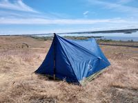 River Country Products Trekker Tent 2, Trekking Pole Tent, Ultralight Backpacking Tent - Blue