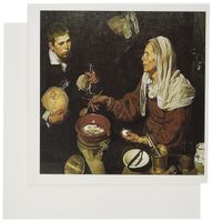 3dRose An Old Woman Cooking Eggs by Diego Valazquez 1618 Greeting Cards, Set of 6 (gc_149737_1)