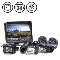 Rear View Safety Backup Camera System with Side Cameras and Quick Connect Kit RVS-770616-213