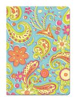 Tree-Free Greetings Eco Journal, 5.5 x 7.5 Inches, 160 Ruled Pages with Flexi Cover and Pop Art Paisley Art by Debbie Mumm (72254)