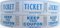 Raffle Tickets 2000 per Roll 50/50: Easy 2 Read Blueberry