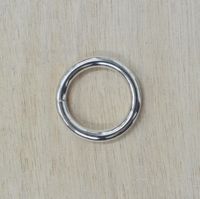 10 pk 2 1/2" Rings Solid Steel Nickel Plated Leather Craft