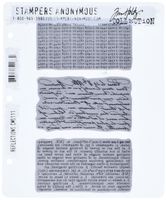 Stampers Anonymous Tim Holtz Cling Rubber Stamp Set, Reflections
