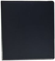 Samsill Earth's Choice Biobased Durable 3 Ring Binder, Clear View 1 Inch Binder, D-Ring, Up to 25% Plant Based Plastic, USDA Certified Biobased, Black