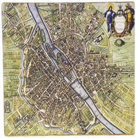 3dRose Print of 1627 Map of Paris in Color Mouse Pad (mp_182809_1)