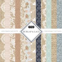Scrapbook Customs Themed Paper Scrapbook Kit, Burlap & Lace