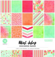 Colorbok 73490A Designer Paper Pad Mint Julip, 12" x 12"