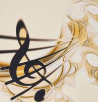 3dRose LLC 8 X 8 X 0.25 Inches Mouse Pad Print of Classical with Clef in Gold and Black (Mp_182834_1)