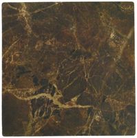 3dRose 8 x 8 x 0.25 Inches Mouse Pad, Picture of Dark Brown Veined Marble Print (mp_101039_1)