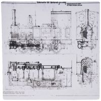 3dRose Print of Original Blueprints for Paris Steam Railroad Mouse Pad (mp_194682_1)