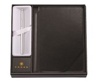 Cross Classic Century Lustrous Chrome Selectip Rollerball Pen & Classic Black Medium Journal
