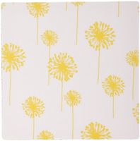 3dRose LLC 8 x 8 x 0.25 Inches Mouse Pad, Yellow Dandelions on White (mp_60578_1)