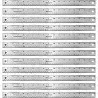 Westcott Stainless Steel Rulers - 18" Length 1" Width - 1/16, 1/32 Graduations (10417BX)