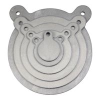 ShootingTargets7 AR500 Steel Target Gong Set - 3 4 6 8 10 12 x 3/8 inch for Rifles and Magnum Pistols - Metal Swinging Shooting Plates Combo Set
