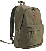Backpack for Men, Backpack Canvas, Daypack, Rucksack, Weekend Vocation Bag, Outdoor Traveling College Teenage Laptop Girls Boys Military Green