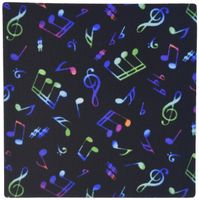 3dRose LLC 8 x 8 x 0.25 Inches Mouse Pad, Multi Colored Notes on Black (mp_100770_1)