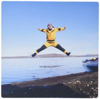 3dRose LLC 8 x 8 x 0.25 Inches Man Jumping by Kayak, Norway Pattern Mouse Pad (mp_46198_1)