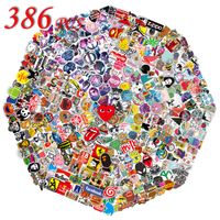 QWDDECO Stickers (386-PCS) Cute Stickers for Water Bottles Hydroflasks Skateboard- Decal Stickers for Teens, Girls, Boys, Adults - Laptop Stickers - Vinyl Stickers Waterproof - Sticker Pack Not Random