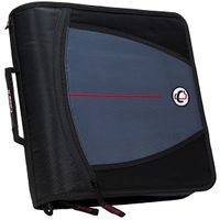 Case-it Mighty Zip Tab 3-Inch Zipper Binder, Black, D-146-BLK