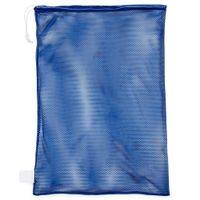Champion Sports Mesh Sports Equipment Bag, Blue, 24x36 Inches - Multipurpose, Nylon Drawstring Bag with Lock and ID Tag for Balls, Beach, Laundry