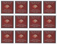 3dRose Gold Dragon, May you have a Happy and Prosperous New Year in Chinese - Greeting Cards, 6 x 6 inches, set of 12 (gc_11799_2)